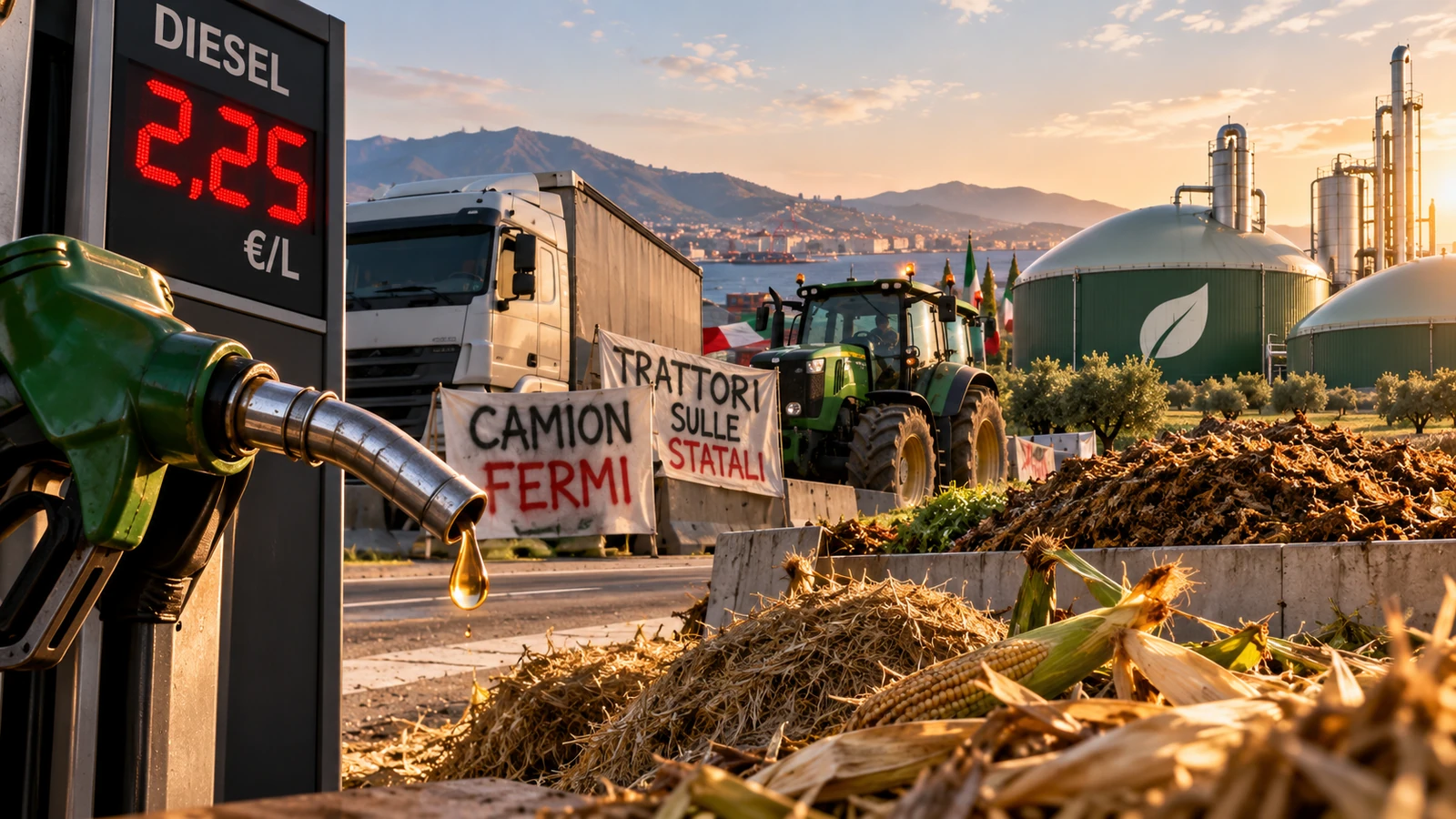 Trattori e scarti agricoli per la produzione di biometano